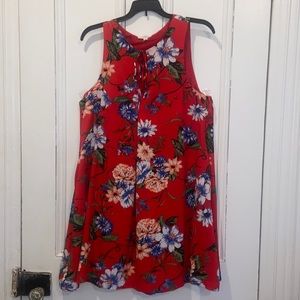 Red Midi Dress-Small